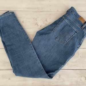 Womens Sz 12 Signature LEVI'S Mid Rise Skinny Blue Denim Jeans Cotton Poly Blend